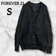 良品✨FOREVER 21 【S】　カーディガン　ケーブル編み　秋服　ウール混合