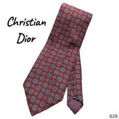 Christian Dior ネクタイ USA製 シルク 小紋 ボルドー