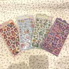 24h以内発送　サンリオ　ボンボンドロップシール　4枚セット