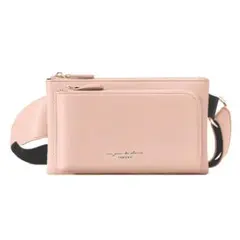 新品 ウエストポーチ ボディバッグ レディース レザー ウエストバッグ ピンク