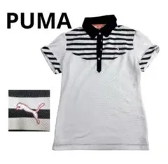 ♡美品♡プーマ ゴルフウェア ポロシャツ レディース LL ボーダー スポーツ