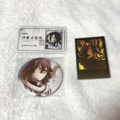 鬼滅の刃 伊黒小芭内 名刺カード チェキ風ブロマイド 缶バッジ