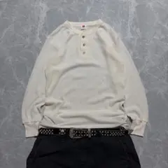 Kinema waffle henley neck shirt ナチュラル S - メルカリ