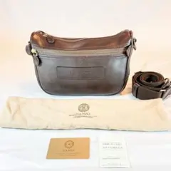 【美品】GANZO ガンゾ レザー ショルダーバッグ ブラウン 保存袋付 日本製のサムネイル