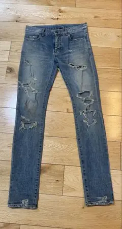 Saint Laurent ダメージデニム 31スキニー サンローラン - メルカリ