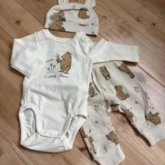 H&M Disney ベビー服3点セット プーさん 新生児 ロンパース 60cm