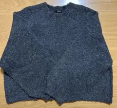 柔らかいニットセーター　レディース　グレー　かわいい　おしゃれ　冬服