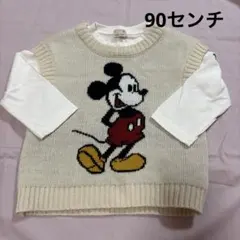 プティマイン　ディズニー　ミッキーニットベストセット