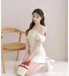 M me eme Ripple frill ribbon setup - メルカリ
