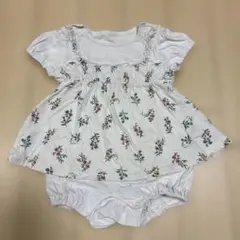 ブランシェス　ロンパース　花柄　重ね着風