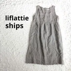 liflattie shipsシップス／リネンチュニック チャコール ワンピースのサムネイル