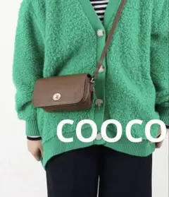 COOCOシュリンクレザーヒネリ金具横型ミニショルダーバッグ 斜め掛けのサムネイル