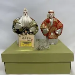 純金高砂 高砂人形 雄山作 共白髪 結納 還暦 木目込人形 錦勝工芸 尉姥