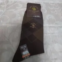 ポロアンドラケットクラブ　メンズソックス24~26cm　茶系