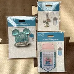 ディズニーシー25周年ジュビリーバッジ＆リボン＆チャームシェリーメイ