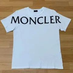 美品〕モンクレール デカロゴ プリント XS Tシャツ 国内正規品 5S550