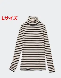 【新品タグ付き】ユニクロ　メリノリブタートルネックセーターLサイズ