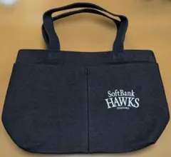 SoftBank Hawks トートバッグ 黒 キャンバス