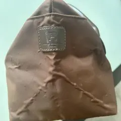 ブラウン ジッパー付きトートバッグ