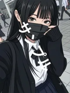 ♡地雷系ゴス系女子ポスターA4 .L版２L版 JK034