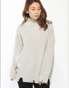 JEANASIS グレー ハイネックセーター Freeサイズ