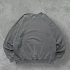 FRUIT OF THE LOOM無地ブランクソリッドスウェットチャコールL古着