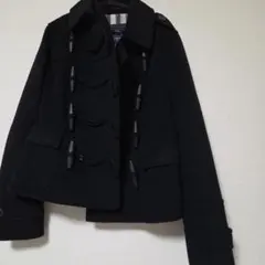 BURBERRY ブラック ダッフルコート 38
