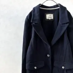 23区 テーラードジャケット ポケット付き 綿100% シンプル 大きめ 羽織り