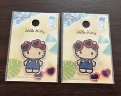 日焼けキティ シール ワッペン 刺繍 サンリオ
