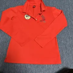 Disney ミッキーマウス 長袖ポロシャツ レッド