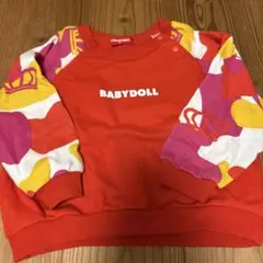 BABYDOLL トレーナー 90サイズ オレンジ