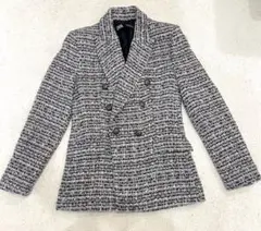 ZARA ダブルブレスト ツイードジャケット