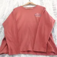a061　ピコ　メンズ　長袖 カットソー バックプリント　XL　くすみ赤のサムネイル