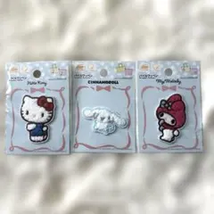 ハローキティ・マイメロディ・シナモロール 　アイロンワッペン　パイルシール