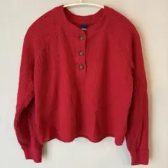 OLD NAVY リブ編みレッドセーター 【XS】