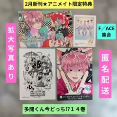 《2月新刊》多聞くん今どっち!?14巻／アニメイト特典セット（F／ACE集合）