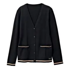 HANAE MORI ラインカーディガン ブラックのサムネイル