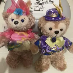 ダッフィーシェリーメイぬいぐるみバッチ