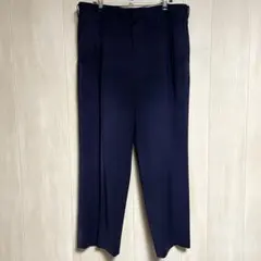 HEAD ツータックスラックス ワイドパンツ ワイドシルエット ネイビー 古着のサムネイル