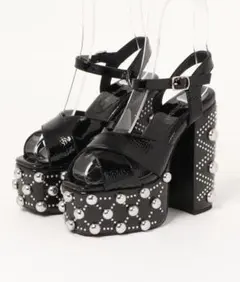 JeffreyCampbell 厚底サンダル 22.5cm ブラック エナメルのサムネイル