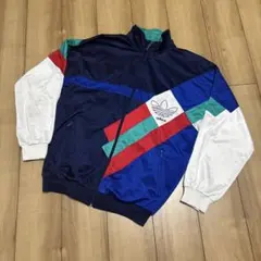 adidas 80s 90s マルチカラー トラックジャケット トレフォイル