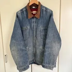 メンズ　リーバイス　デニムジャケット ブラウン襟付き