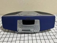 【動作品】SONY ソニー ZS-M37 MDラジカセ ブルー リモコン付きのサムネイル