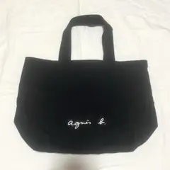【新品未使用】アニエスベー　キャンバス地 トートバッグ　ブラック