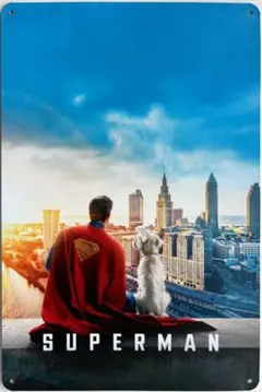 スーパーマン　2025年映画ポスターブリキ看板　メタルサイン　金属