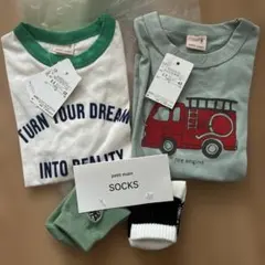 新品未使用　petit main Tシャツ 2枚 ソックスセット 新品のサムネイル