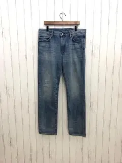 UNIQLO メンズ ジーンズ Gパン ダメージ 青 36 【b0471】