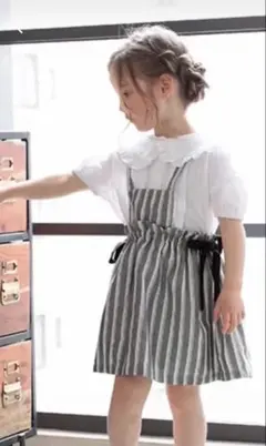 Coquette サイドリボンエプロンワンピース 120