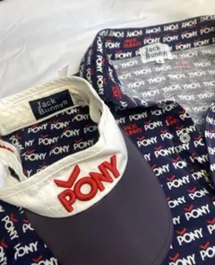 [希少美品】Jack Bunny× PONY ポロシャゴルフウェア&帽子セット