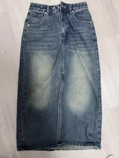 デニムタイトスカート ハイウエスト ダークブルー